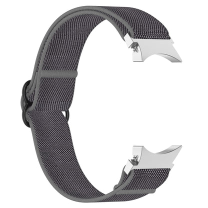 For Samsung Galaxy Watch 5 40mm Nylon Stretch Black Buckle Watch Band(Grey) - Watch Bands by buy2fix | Online Shopping UK | buy2fix