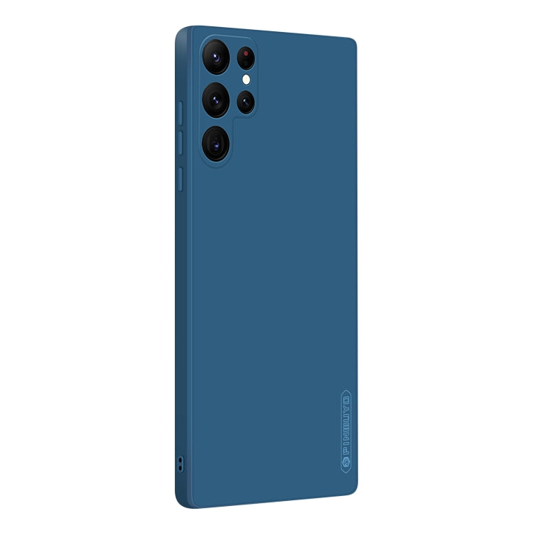 For Samsung Galaxy S23 Ultra 5G PINWUYO Sense Series Liquid Silicone TPU Phone Case(Blue) - Galaxy S23 Ultra 5G Cases by PINWUYO | Online Shopping UK | buy2fix