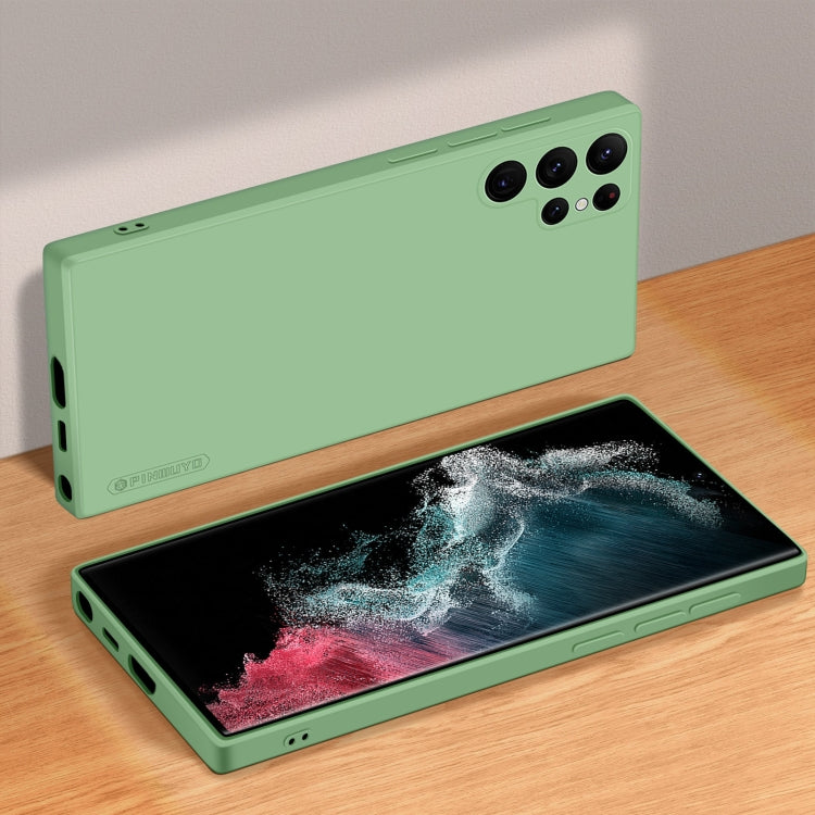 For Samsung Galaxy S23 Ultra 5G PINWUYO Sense Series Liquid Silicone TPU Phone Case(Green) - Galaxy S23 Ultra 5G Cases by PINWUYO | Online Shopping UK | buy2fix
