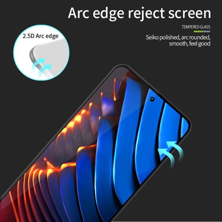 For Xiaomi Poco X5 Pro MOFI 9H 2.5D Full Screen Tempered Glass Film(Black) -  by MOFI | Online Shopping UK | buy2fix