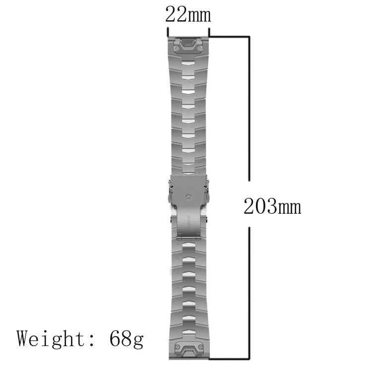 For Garmin Fenix 7 Solar 22mm Titanium Alloy Quick Release Watch Band(Titanium Gray) - Watch Bands by buy2fix | Online Shopping UK | buy2fix
