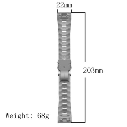 For Garmin Fenix 7 Solar 22mm Titanium Alloy Quick Release Watch Band(Titanium Gray) - Watch Bands by buy2fix | Online Shopping UK | buy2fix