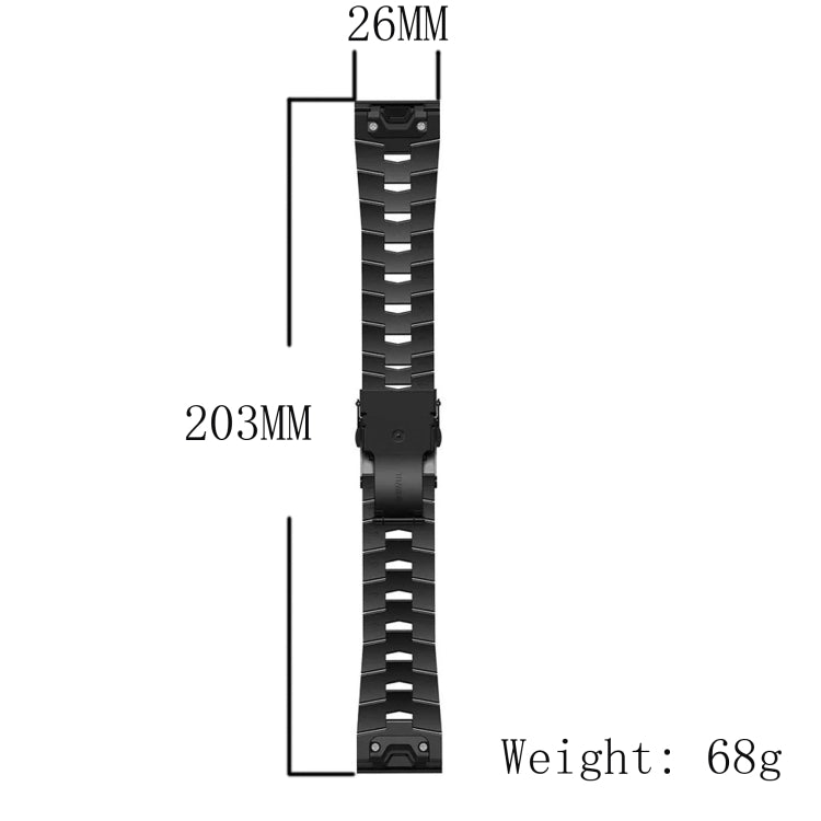 For Garmin Enduro 2 26mm Titanium Alloy Quick Release Watch Band(Black) by buy2fix
