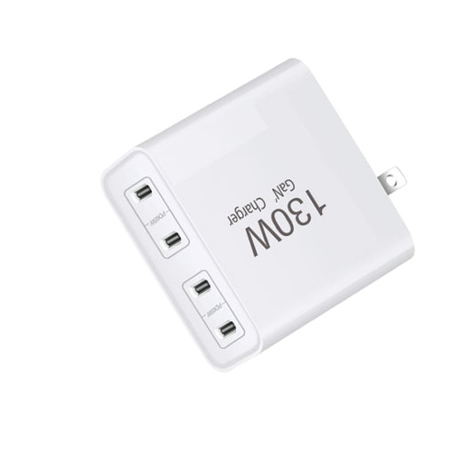 GaN130W 4-Port USB-C PD65W / PD30W Multi Port Type-C Charger for Notebook Series, EU / UK / US Plug - Universal Power Adapter by buy2fix | Online Shopping UK | buy2fix
