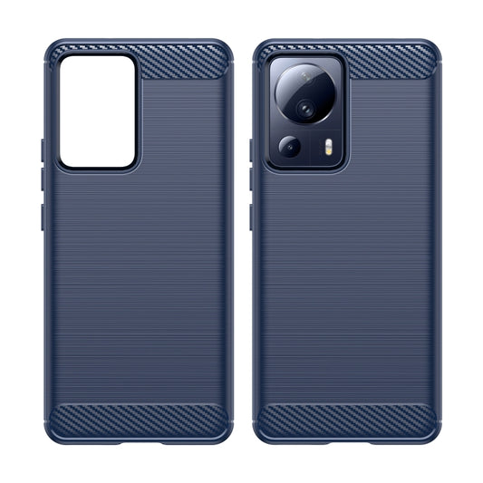 For Xiaomi 13 Lite Brushed Texture Carbon Fiber TPU Phone Case(Blue) - Xiaomi Cases by buy2fix | Online Shopping UK | buy2fix