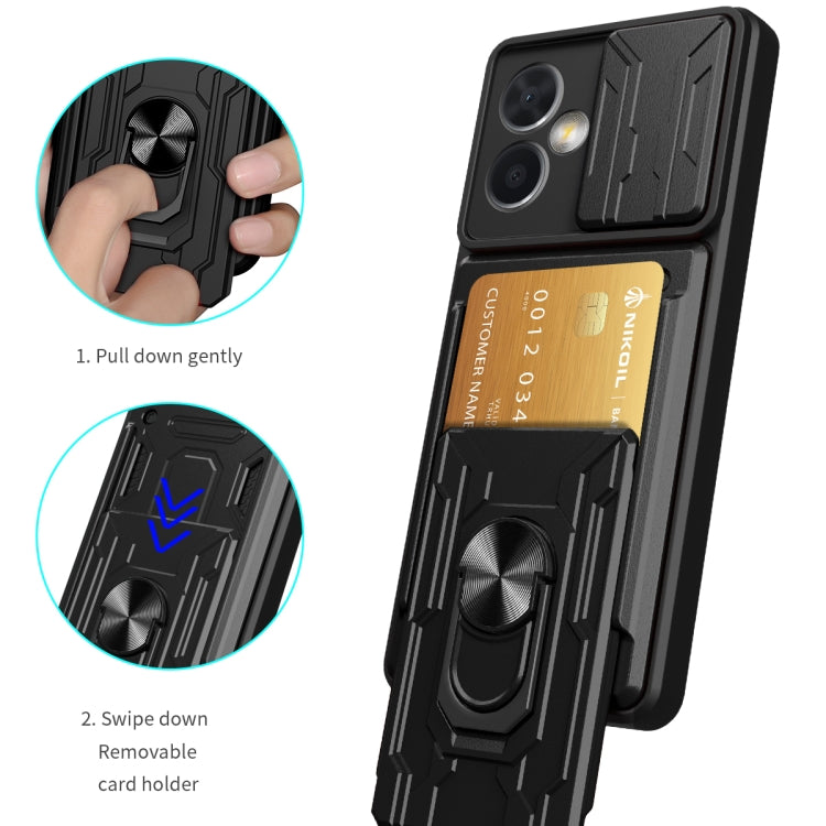 For Xiaomi Redmi Note 12 Pro 5G China Sliding Camshield Card Phone Case(Dark Green) by buy2fix