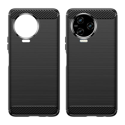 For Infinix Note 12 2023 Brushed Texture Carbon Fiber TPU Phone Case(Black) - Infinix Cases by buy2fix | Online Shopping UK | buy2fix