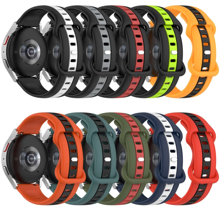 For Honor Watch GS Pro 20mm Butterfly Buckle Two-Color Silicone Watch Band(Black+Red) by buy2fix