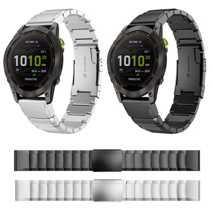 For Garmin Enduro 2 26mm Tortoise Shell Stainless Steel Watch Band(Sliver) - Watch Bands by buy2fix | Online Shopping UK | buy2fix