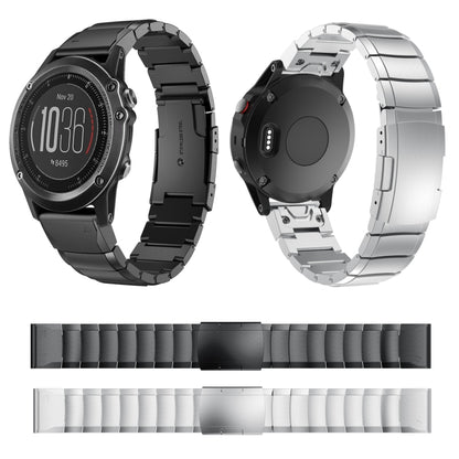 For Garmin Fenix 3 26mm Tortoise Shell Stainless Steel Watch Band(Sliver) - Watch Bands by buy2fix | Online Shopping UK | buy2fix