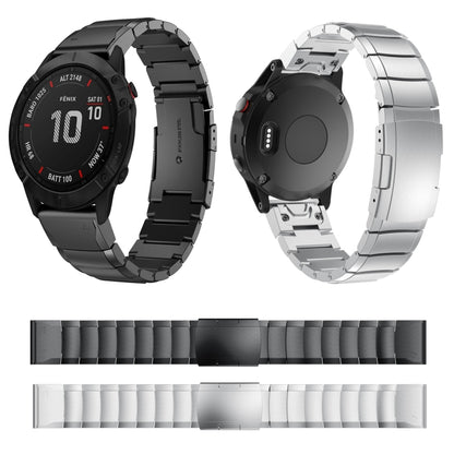 For Garmin Fenix 6 Pro GPS 22mm Tortoise Shell Stainless Steel Watch Band(Silver) - Watch Bands by buy2fix | Online Shopping UK | buy2fix