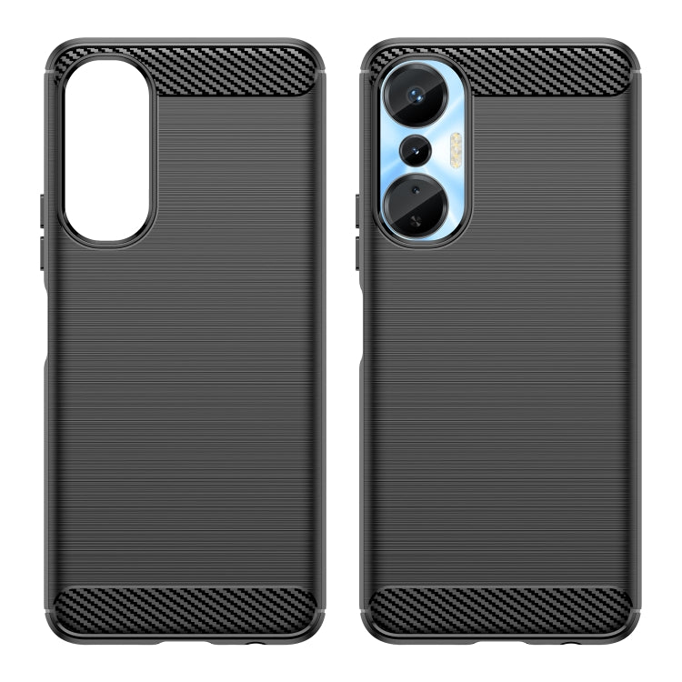 For Infinix Hot 20S Brushed Texture Carbon Fiber TPU Phone Case(Black) - Infinix Cases by buy2fix | Online Shopping UK | buy2fix