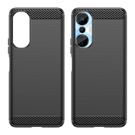 For Infinix Hot 20S Brushed Texture Carbon Fiber TPU Phone Case(Black) - Infinix Cases by buy2fix | Online Shopping UK | buy2fix