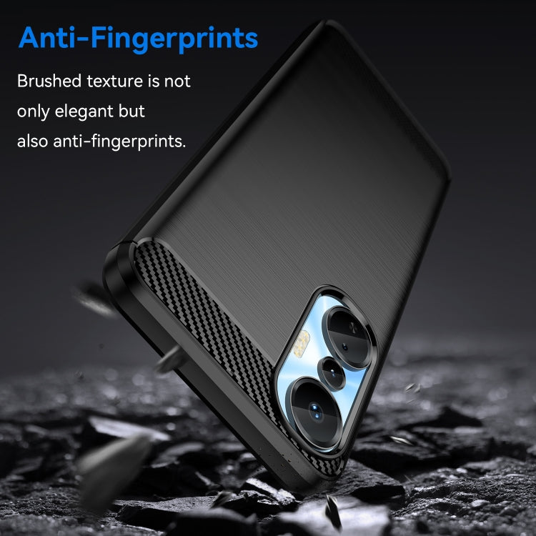 For Infinix Hot 20S Brushed Texture Carbon Fiber TPU Phone Case(Black) - Infinix Cases by buy2fix | Online Shopping UK | buy2fix