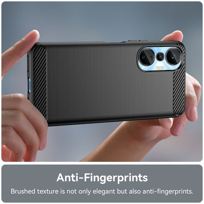 For Infinix Hot 20S Brushed Texture Carbon Fiber TPU Phone Case(Black) - Infinix Cases by buy2fix | Online Shopping UK | buy2fix