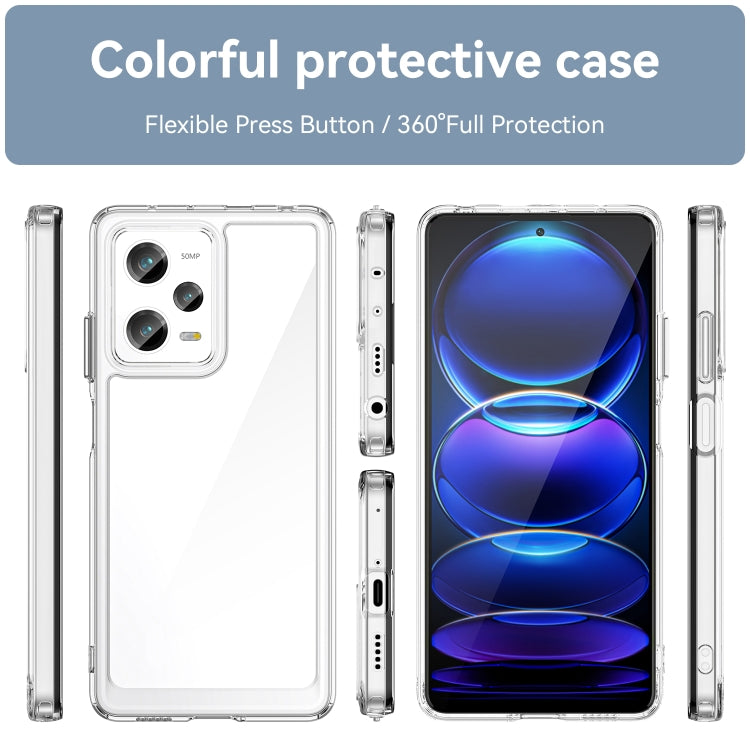 For Xiaomi Redmi Note 12 Pro Speed Colorful Series Acrylic + TPU Phone Case(Transparent) - Xiaomi Cases by buy2fix | Online Shopping UK | buy2fix