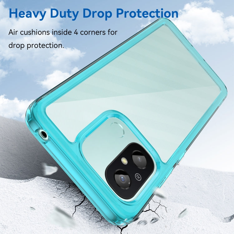 For Xiaomi Redmi 12C Colorful Series Acrylic + TPU Phone Case(Transparent Blue) by buy2fix