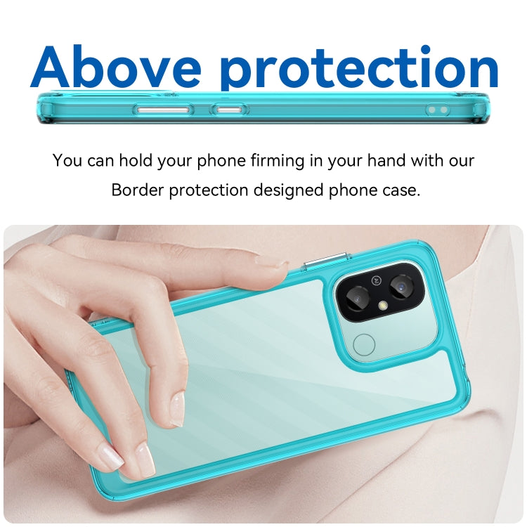 For Xiaomi Redmi 12C Colorful Series Acrylic + TPU Phone Case(Transparent Blue) by buy2fix