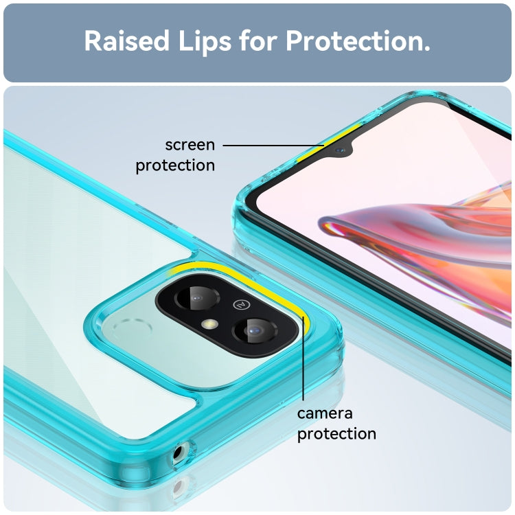 For Xiaomi Redmi 12C Colorful Series Acrylic + TPU Phone Case(Transparent Blue) by buy2fix