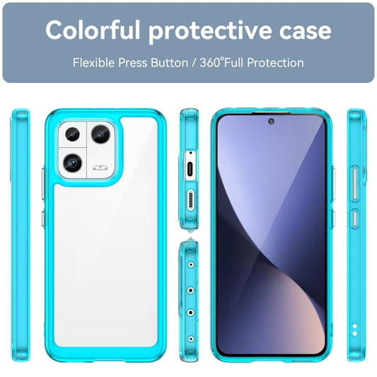 For Xiaomi 13 Colorful Series Acrylic + TPU Phone Case(Transparent Blue) - Xiaomi Cases by buy2fix | Online Shopping UK | buy2fix