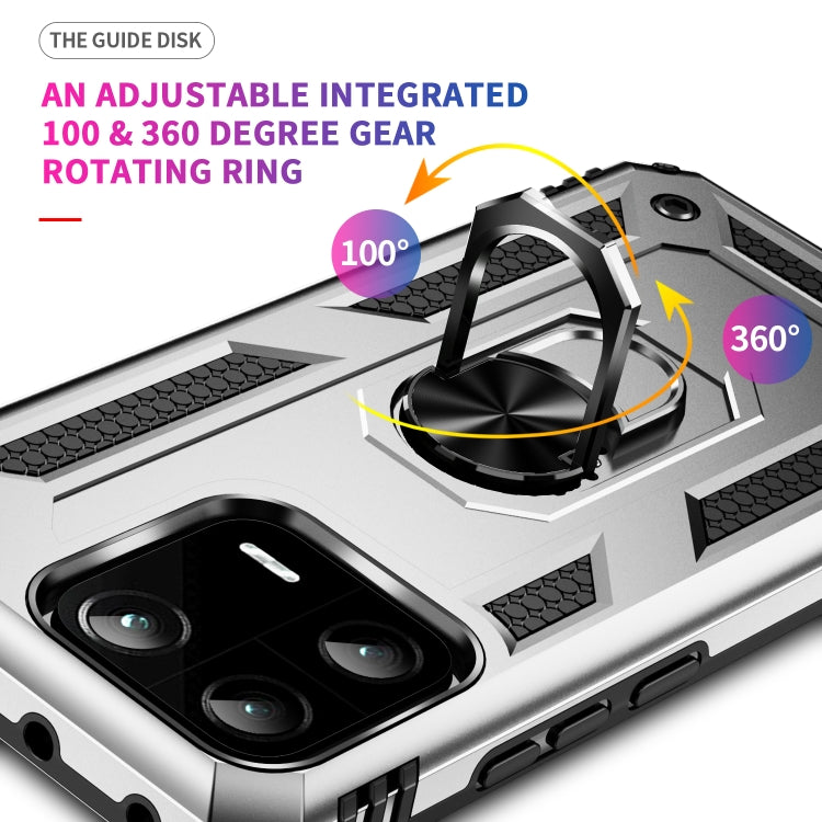 For Xiaomi 13 Pro Shockproof TPU + PC Phone Case with Holder(Silver) - Xiaomi Cases by buy2fix | Online Shopping UK | buy2fix