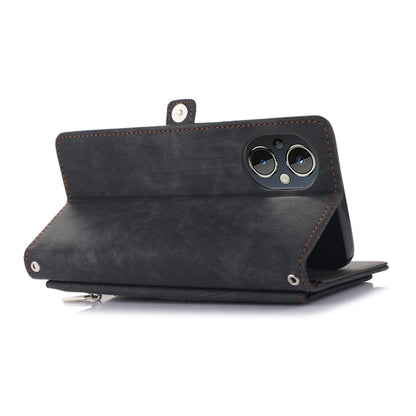 For Nothing Phone 1 Zipper Card Slot Buckle Wallet Leather Phone Case(Black) - Nothing Cases by buy2fix | Online Shopping UK | buy2fix