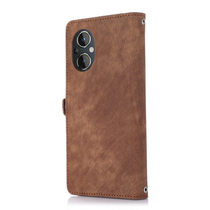 For Nothing Phone 1 Zipper Card Slot Buckle Wallet Leather Phone Case(Brown) - Nothing Cases by buy2fix | Online Shopping UK | buy2fix