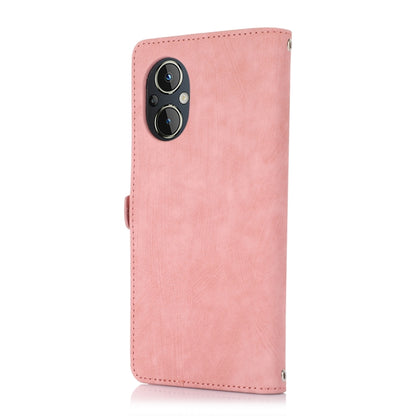 For Nothing Phone 1 Zipper Card Slot Buckle Wallet Leather Phone Case(Pink) - Nothing Cases by buy2fix | Online Shopping UK | buy2fix