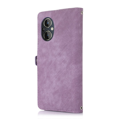 For Nothing Phone 1 Zipper Card Slot Buckle Wallet Leather Phone Case(Purple) - Nothing Cases by buy2fix | Online Shopping UK | buy2fix