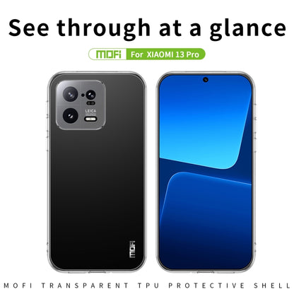 For Xiaomi 13 Pro MOFI Ming Series Ultra-thin TPU Phone Case(Transparent) - Xiaomi Cases by MOFI | Online Shopping UK | buy2fix