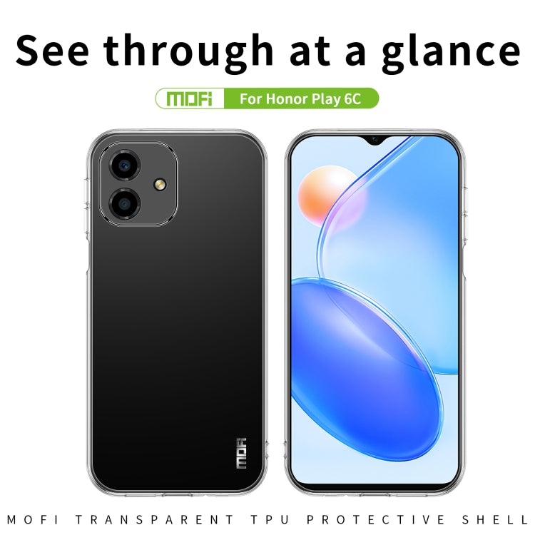 For Honor Play 6C MOFI Ming Series Ultra-thin TPU Phone Case(Transparent) - Honor Cases by MOFI | Online Shopping UK | buy2fix