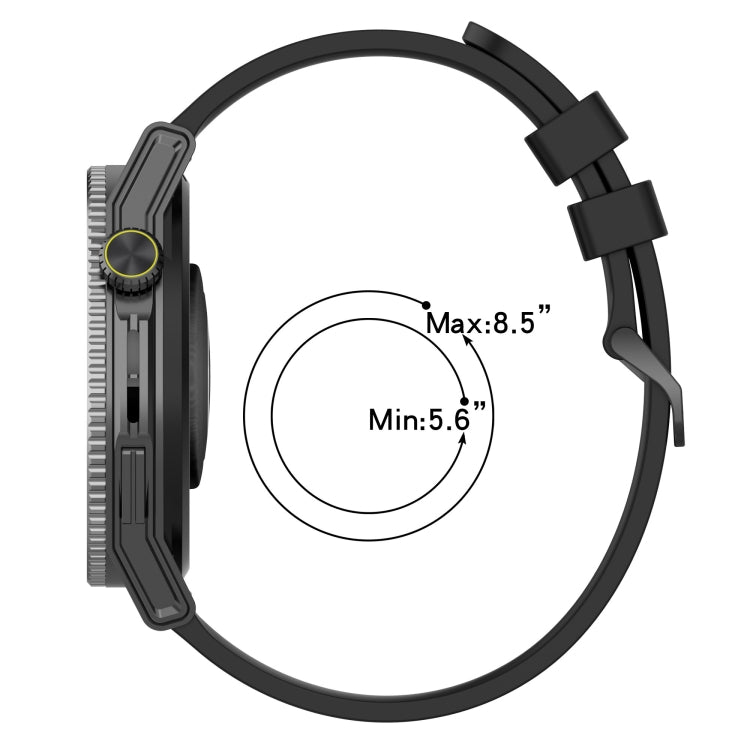 For Huawei Watch GT3 Pro 46mm 22mm Vertical Two-Color Silicone Watch Band(Black+Red) by buy2fix