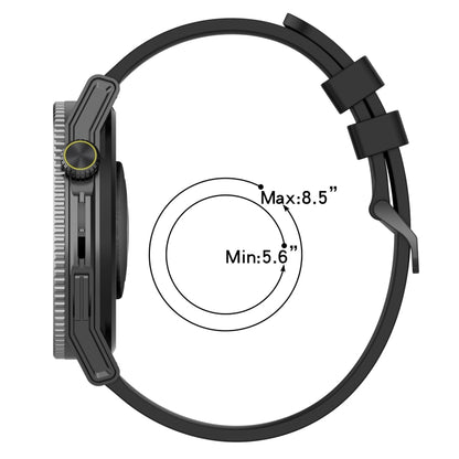 For Huawei Watch GT3 Pro 46mm 22mm Vertical Two-Color Silicone Watch Band(Black+Red) by buy2fix