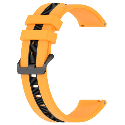 For Huawei GT2 Pro 22mm Vertical Two-Color Silicone Watch Band(Yellow+Black) by buy2fix
