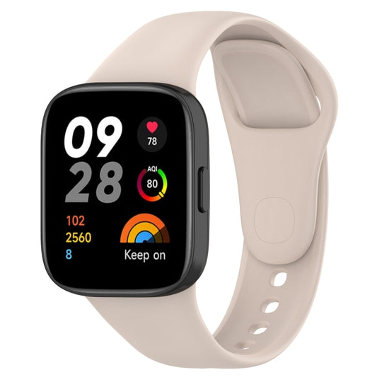 For Redmi Watch 3 Loop Type Solid Color Silicone Watch Band(Ivory) - Watch Bands by buy2fix | Online Shopping UK | buy2fix