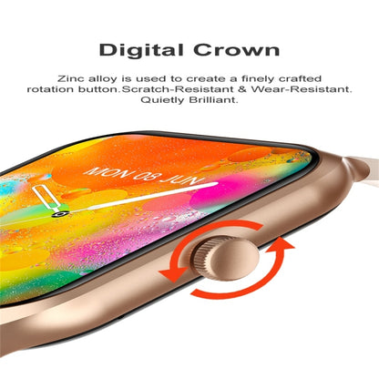 P58 1.96 inch Color Screen Smart Watch Support Heart Rate Monitoring / Blood Pressure Monitoring(Gold) by buy2fix