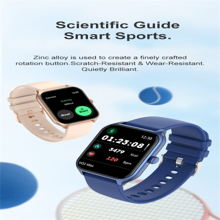 P58 1.96 inch Color Screen Smart Watch Support Heart Rate Monitoring / Blood Pressure Monitoring(Gold) by buy2fix