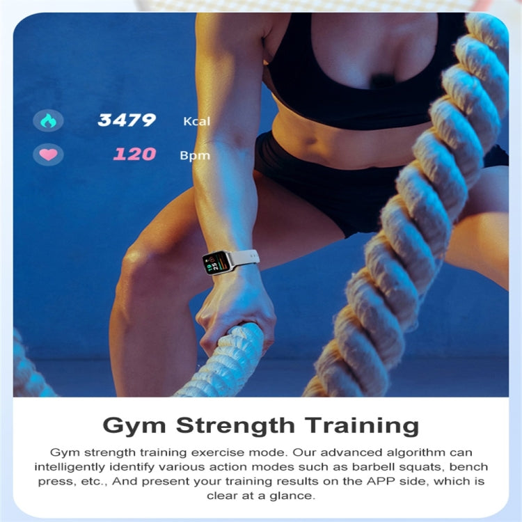 P58 1.96 inch Color Screen Smart Watch Support Heart Rate Monitoring / Blood Pressure Monitoring(Gold) by buy2fix