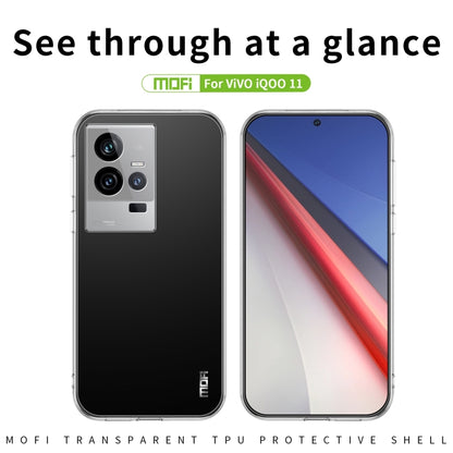 For vivo iQOO11 MOFI Ming Series Ultra-thin TPU Phone Case(Transparent) - vivo Cases by MOFI | Online Shopping UK | buy2fix