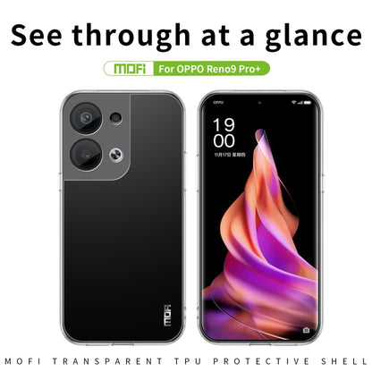 For OPPO Reno9 Pro+ 5G MOFI Ming Series Ultra-thin TPU Phone Case(Transparent) by MOFI