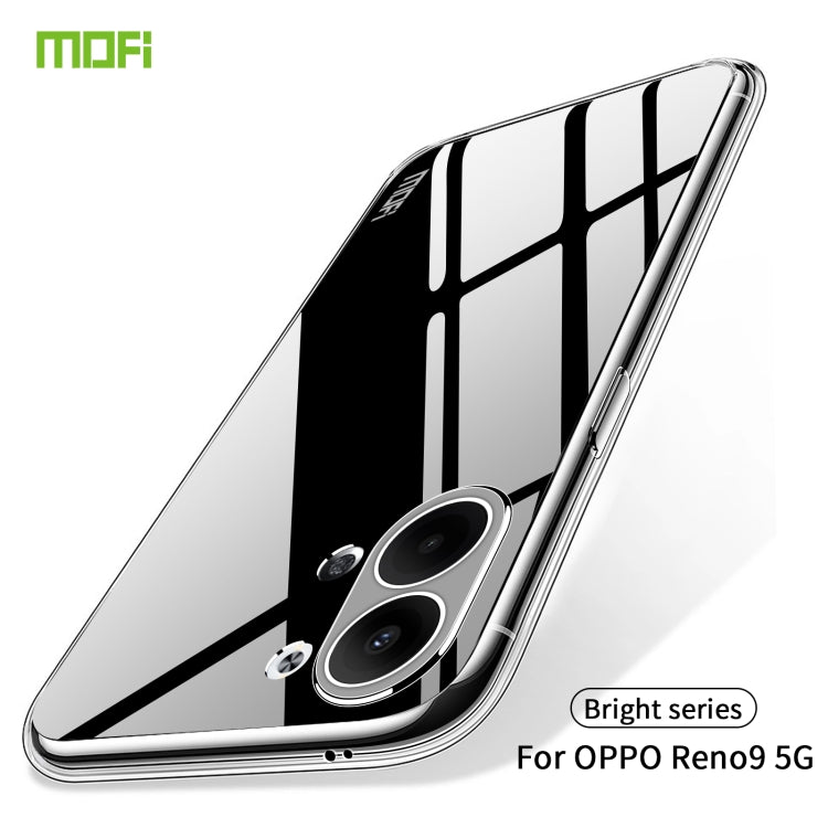 For OPPO Reno9 / Reno9 Pro 5G MOFI Ming Series Ultra-thin TPU Phone Case(Transparent) by MOFI
