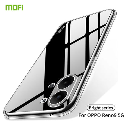 For OPPO Reno9 / Reno9 Pro 5G MOFI Ming Series Ultra-thin TPU Phone Case(Transparent) by MOFI