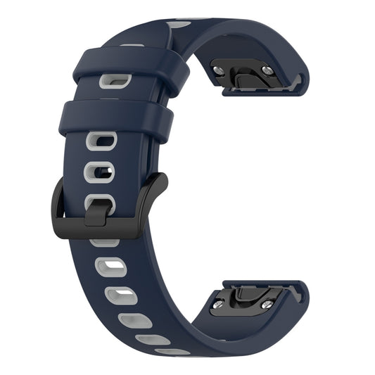 For Amazfit Falcon 22mm Two-Color Sports Silicone Watch Band(Midnight Blue + Gray) - Watch Bands by buy2fix | Online Shopping UK | buy2fix