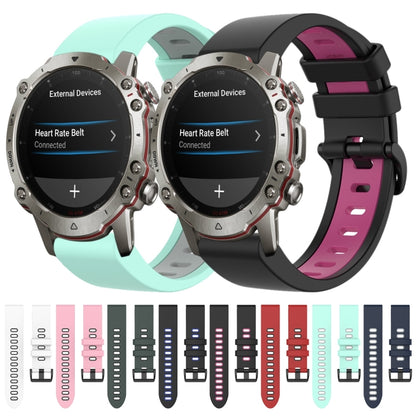 For Amazfit Falcon 22mm Two-Color Sports Silicone Watch Band(Midnight Blue + Gray) - Watch Bands by buy2fix | Online Shopping UK | buy2fix