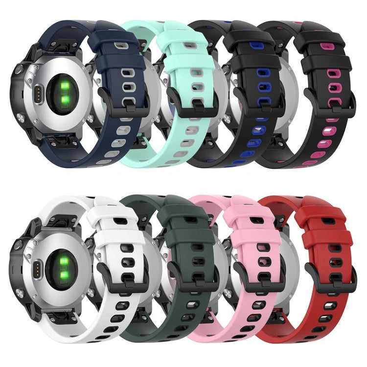 For Amazfit Falcon 22mm Two-Color Sports Silicone Watch Band(Armygreen+Black) - Watch Bands by buy2fix | Online Shopping UK | buy2fix