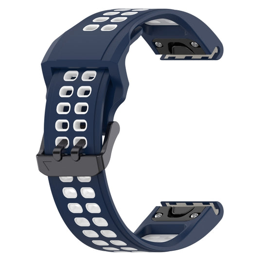 For Amazfit Falcon 22mm  Two-Color Breathable Sports Silicone Watch Band(Blue+White) - Watch Bands by buy2fix | Online Shopping UK | buy2fix