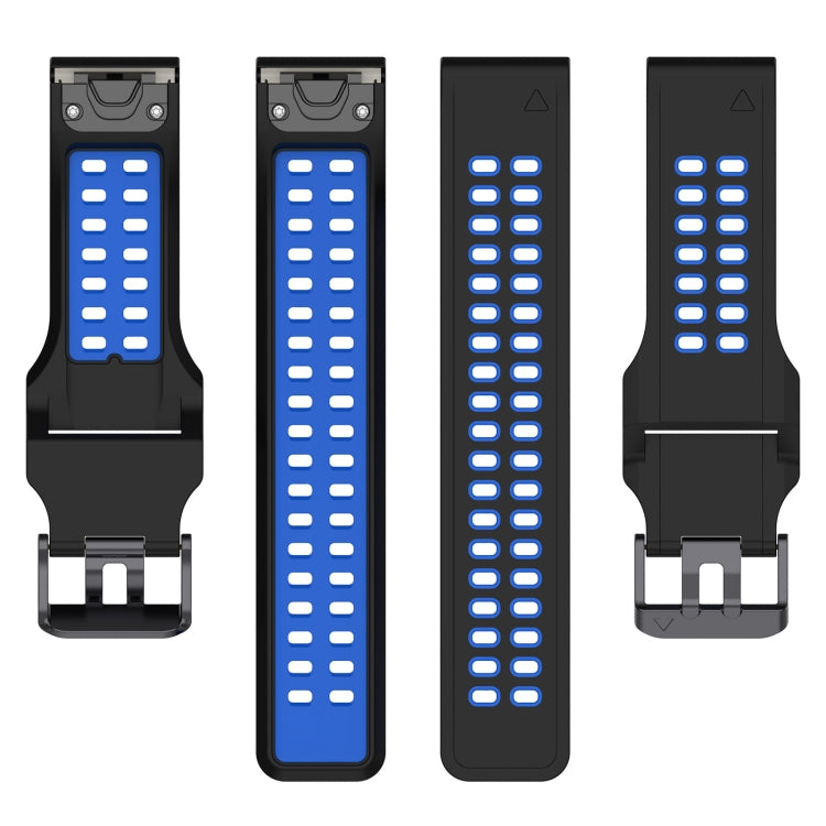 For Amazfit Falcon 22mm  Two-Color Breathable Sports Silicone Watch Band(Armygreen+Black) - Watch Bands by buy2fix | Online Shopping UK | buy2fix