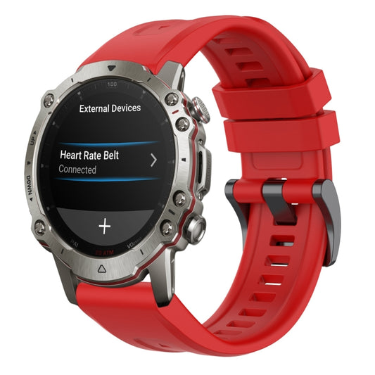 For Amazfit Falcon 22mm Quick-Release Solid Color Silicone Watch Band(Red) - Watch Bands by buy2fix | Online Shopping UK | buy2fix