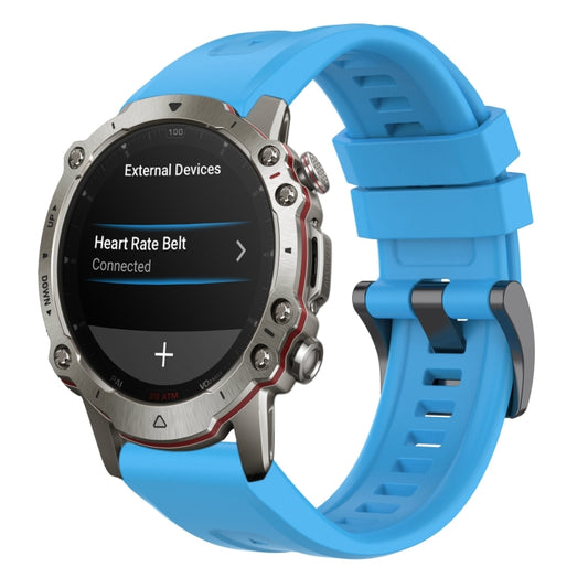 For Amazfit Falcon 22mm Quick-Release Solid Color Silicone Watch Band(Sky Blue) - Watch Bands by buy2fix | Online Shopping UK | buy2fix
