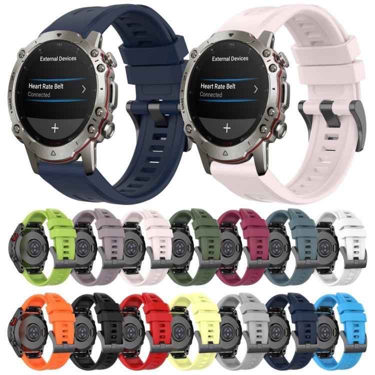 For Amazfit Falcon 22mm Quick-Release Solid Color Silicone Watch Band(Red) - Watch Bands by buy2fix | Online Shopping UK | buy2fix